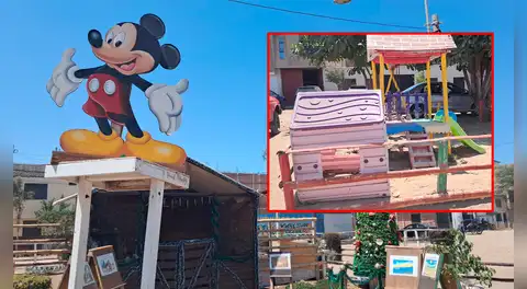 Chiclayo: vecinos construyen sus propios juegos para niños ante la ausencia de la Municipalidad