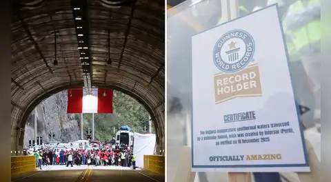 Perú logra un Récord Guinness con el único túnel de América Latina que atraviesa aguas geotérmicas a 70 °C