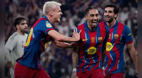 Barcelona bicampeón: con doblete de Raphinha, venció 3-2 al Real Madrid en la final de la Supercopa de España