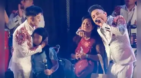 Óscar Junior de La Bella Luz dona S/2.000 a niña delicada de salud en pleno concierto en San Juan de Lurigancho