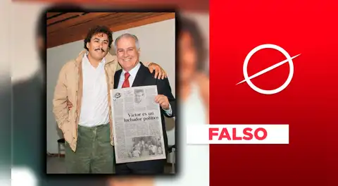 Imagen de Alfonso López Chau abrazado a Víctor Polay Campos fue generada con IA