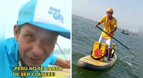 Heladero peruano revela que aprendió paddle para vender sus productos en el mar: "La idea se me ocurrió"