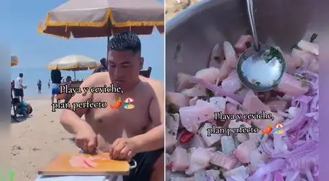 Familia peruana preparó ceviche en playa Agua Dulce y desata divertidas reacciones: “Ni los Gonzáles se atrevieron a tanto"