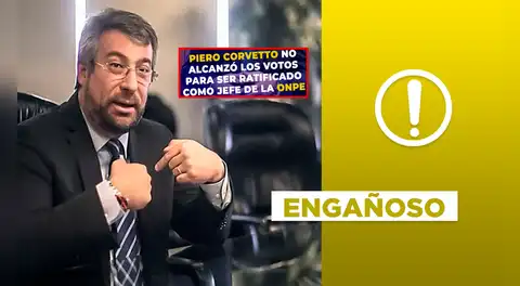 Es engañoso que Piero Corvetto no haya sido ratificado como jefe de la ONPE por la JNJ: actualmente se desempeña en el cargo