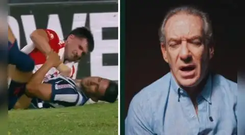 Eddie Fleischman impactado por falta de Carlos Zambrano en amistoso de Alianza Lima: "Lo tiene tomado y lo tira al suelo"