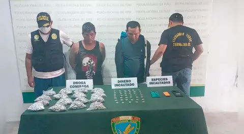 Caen ‘Pantera’ y ‘Raspachin’ por venta de droga en Iquitos: Policía incauto más de 1.000 envoltorios de pasta básica de cocaína