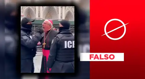 No es real este video de un obispo enfrentándose a agentes del ICE: fue generado con inteligencia artificial