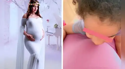 Darinka Ramírez presume su pancita de embarazo y su hija se roba la atención con tierno mensaje: “Te amo, hermanita”