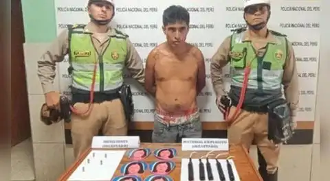 Piura: detienen a presunto extorsionador con municiones y stickers de Sarita Colonia