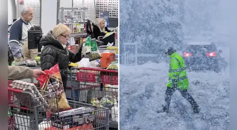 Miles de personas desabastecen tiendas en Estados Unidos ante la inminente llegada de una tormenta invernal