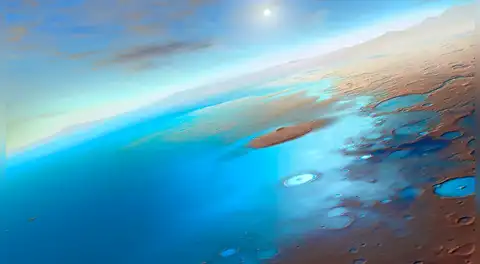 Marte no siempre fue rojo: nuevas imágenes revelan que un océano del tamaño del Ártico habría cubierto la mitad del planeta