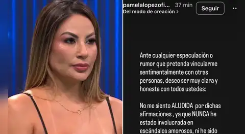 Pamela López responde tras potente mensaje de Christian Cueva en redes sociales: "No me siento aludida"