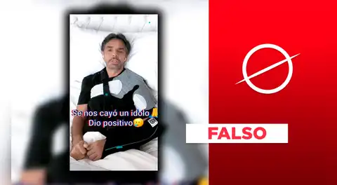 Es falso que Eugenio Derbez dió positivo a una enfermedad: fotografìa corresponde a su recuperación de un accidente en 2022