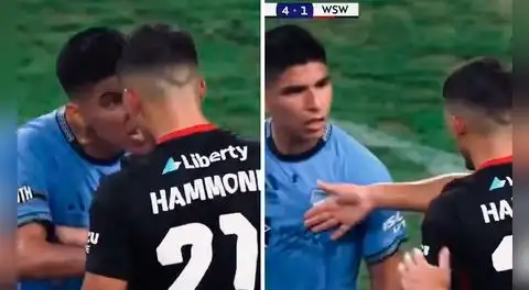 Piero Quispe tuvo fuerte intercambio de palabras con Aydan Hammond en victoria de Sydney FC
