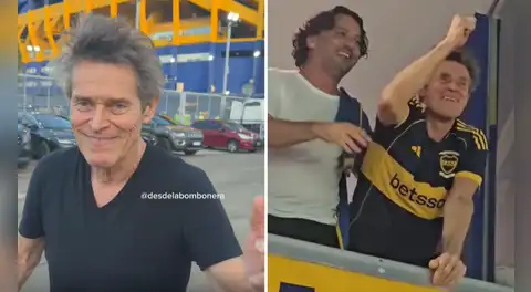 Willem Dafoe, actor del Duende Verde, visitó la Bombonera y sorprendió al público por alentar al Boca Juniors: "Podría convertirme en un gran hincha"