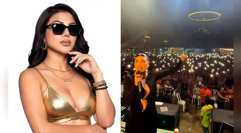 Brunella Torpoco brilló y se emocionó en el aniversario de Explosión de Iquitos: “La he pasado increíble”