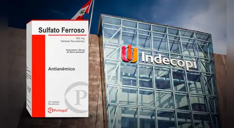 Indecopi alerta sobre retiro y destrucción de lote de sulfato ferroso 300 mg por no cumplir prueba de disolución y poner en riesgo la salud