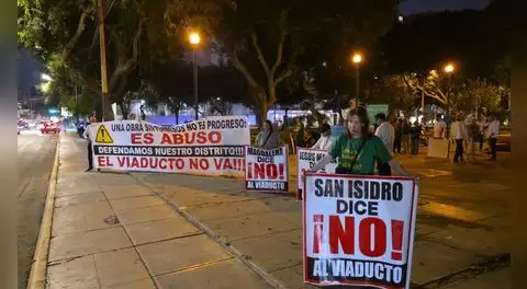 Vecinos realizarán nuevo plantón contra viaductos en Javier Prado tras alertas de la Contraloría