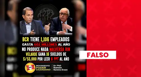 Es falsa la información difundida en redes sobre el número de empleados, ejecución del presupuesto y labor del BCRP