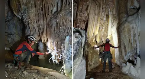 Exploradores encuentran cueva subterránea de más de 2 km con impresionantes formaciones de cuarzo en Huánuco