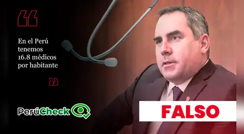 Es falso que en el Perú haya “16.8 médicos por habitante”, como afirmó Rafael Belaúnde