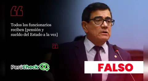 El candidato José Williams asegura que todos los funcionarios públicos pueden recibir doble ingreso del Estado, pero esto no es cierto