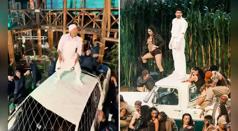 Cevichería peruana recrea el show de Bad Bunny en el Super Bowl con utensilios de cocina y se vuelve viral en TikTok