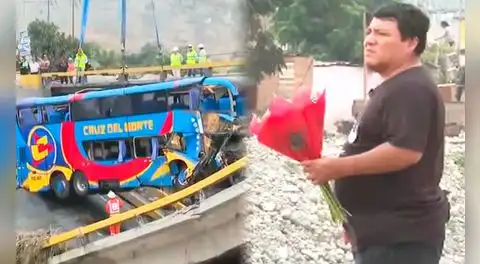 Esposo de profesora desaparecida tras colapso del puente de Chancay le lleva rosas por San Valentín: “No pierdo la esperanza”