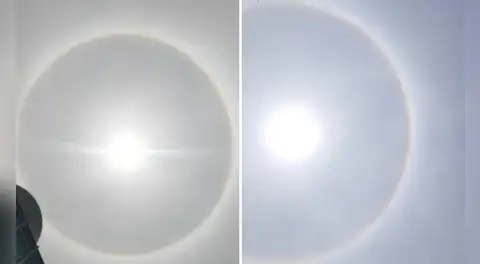 Usuarios captan halo solar en el cielo de Lima y Callao: ¿cómo se forma este fenómeno atmosférico?