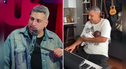 Ricardo Mendoza, de ‘Hablando Huevadas’, muestra su lado más tierno al cantarle a su bebé recién nacido: “Amarte es mi necesidad”