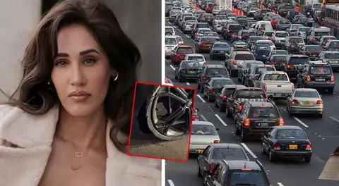 Tepha, hermana de Melissa Loza, sufre percance vehicular en la Panamericana y se lleva susto: “Por querer llegar rápido por mi mamá”