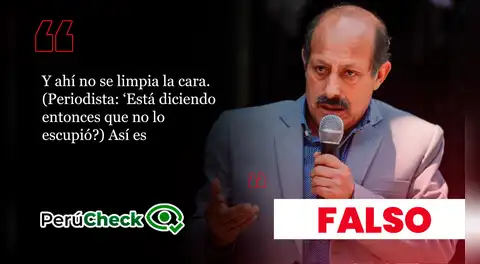 Héctor Valer sí escupió a periodista de Juliaca, aunque lo niega