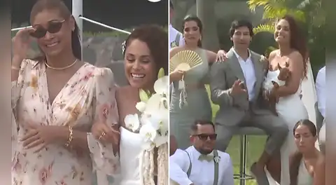 Exvoleibolista Cecilia Tait se emociona al llevar a su hija mayor al altar en romántica boda frente al mar