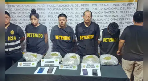PNP desarticula a 'Los Infernales de la Capital' con más de cinco kilos de marihuana en San Juan de Lurigancho