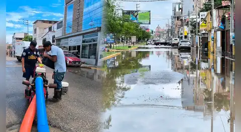 Chiclayo: vecinos compran motobombas para evacuar ellos mismos el agua de lluvia ante la ausencia de la Municipalidad