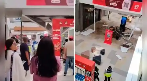 Reportan caída de parte del techo por posible fuga de agua del Mall Plaza Bellavista Reportan caída de parte del techo por posible fuga de agua del Mall Plaza Bellavista