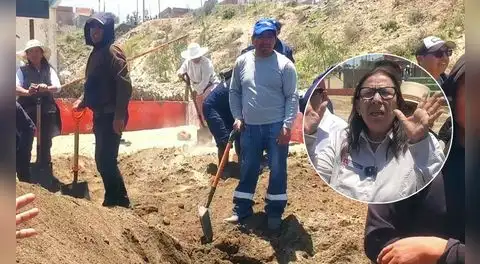 Afectados por huaicos en Arequipa le piden a ministra de Ambiente ayudar en las obras: “Que tome la lampa”