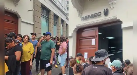 Contraloría interviene sedes de la Reniec ante caída del sistema y largas colas de usuarios