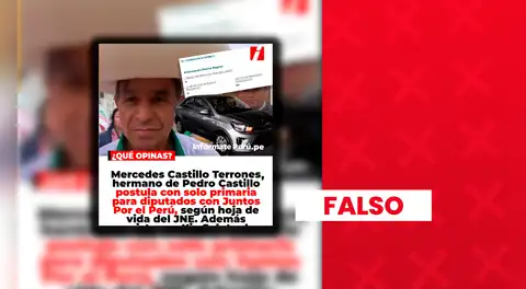Hermano de Pedro Castillo sí postula al Congreso, pero no para la Cámara de Diputados sino a la de Senadores