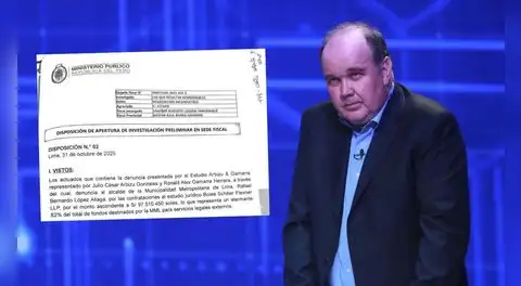 Fiscalía investiga contratos de más de S/97 millones de soles entre la MML y estudio de abogados de amigo de Rafael López Aliaga