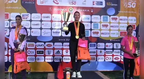 Perú conquista Eslovaquia: Evelyn Inga y Kimberly García logran el primer y segundo lugar en los 21 km de marcha de Dudinská 50