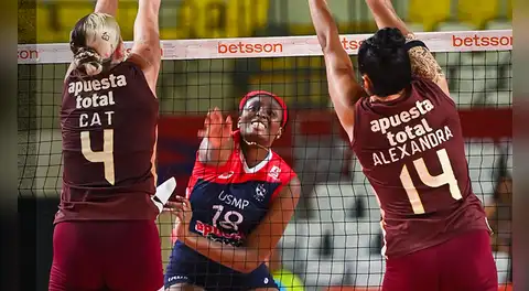 San Martín venció 3-0 a la U y se quedó con el segundo lugar de la fase 2 de la Liga de Vóley