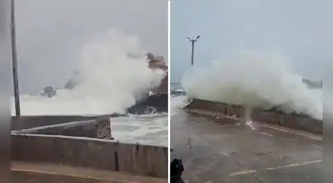Maretazos en San Bartolo provocan cierre temporal de playas tras alerta de la Marina por oleajes anómalos