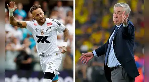 Neymar habría sido incluido en prelista de convocados de Carlo Ancelotti para la fecha FIFA con Brasil