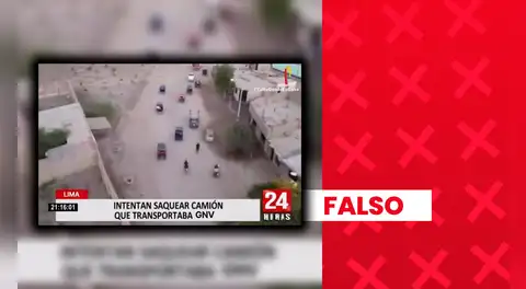 Es falso que intentaron saquear un camión de GNV en Lima: video data del 2020 y no involucra gas natural