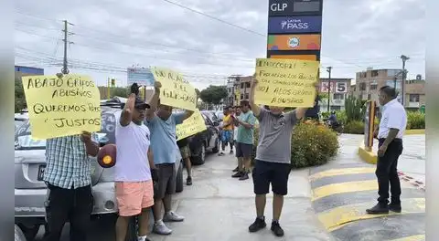 Chiclayo: más de 200 transportistas protestan por presunta especulación en grifos