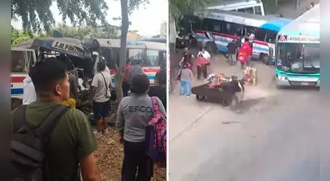 Triple choque en Los Olivos deja al menos 15 heridos: custer impactó contra dos vehículos de transporte público