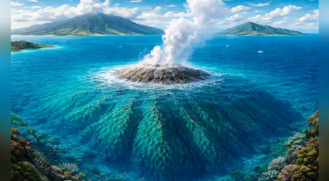 Una joya que crece bajo el mar: el volcán submarino de casi 4.000 metros, menos que el Misti de Perú, y pronto se convertiría en isla