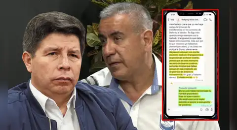 Wolfgang Grozo habría buscado ser ministro en el gobierno de Pedro Castillo, según chats