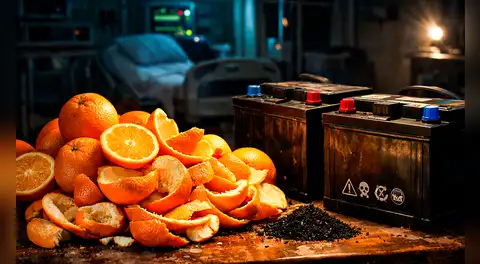 Científicos indios consiguen convertir cáscaras de naranja en objeto clave para baterías de hospitales y bancos ante apagones